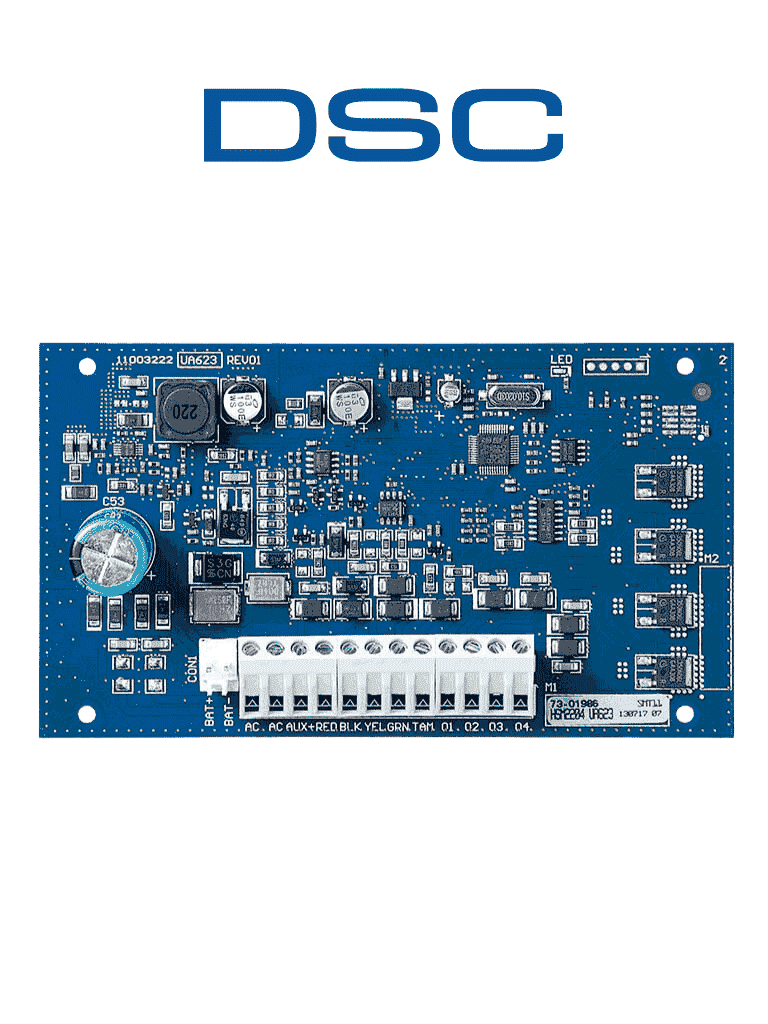 DSC HSM2204 - Módulo Fuente con 4 Salidas Programables de Alta Corriente compatible con panel NEO, PRO · SKU DSC1200005