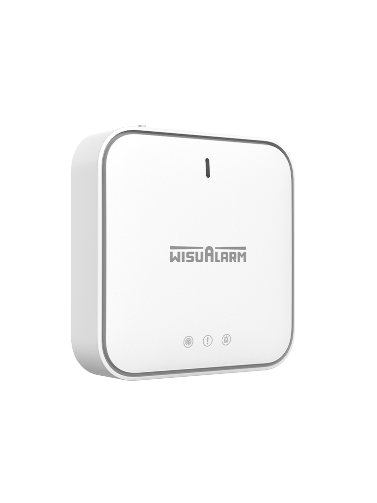 DAHUA WISUALARM DHI-HY-GW01A - Gateway Inalámbrico con comunicación dual Ethernet y WiFi, Cuenta con 4 indicadores LED, Centraliza hasta 24 dispositivos Wisulink para monitoreo a través de la nube,