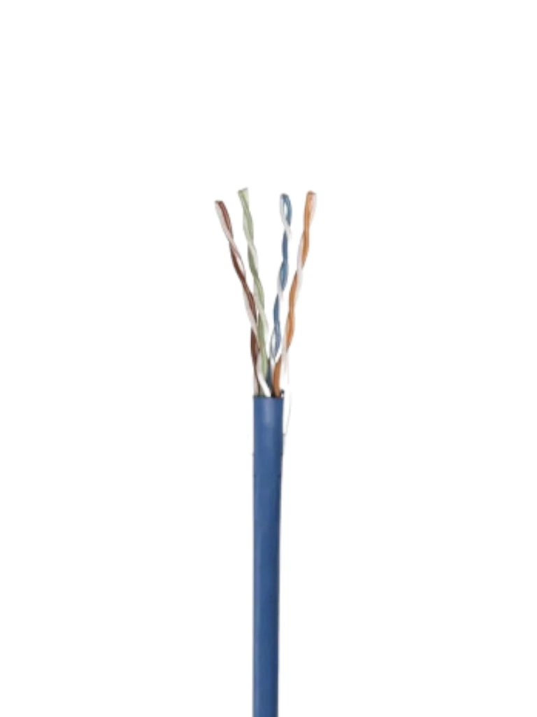 INTELLINET - 327749 - Bobina de Cable Cat5e, Sólido, 24 AWG / UTP, 305 m , Clasificación CM, Caja de Fácil Extracción, Azul