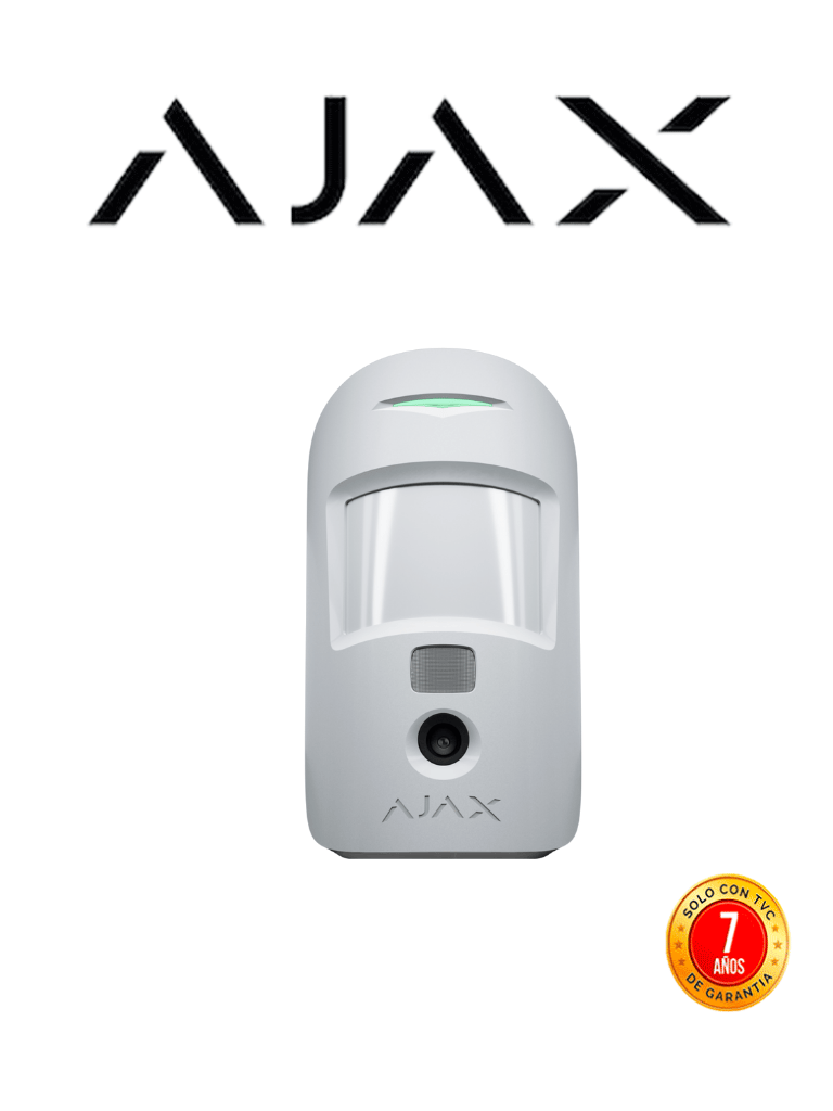 AJAX MotionCam W (PhOD) - Detector de movimiento con Verificación fotográfica y con la función de mandar imágenes sobre demanda. Color Blanco