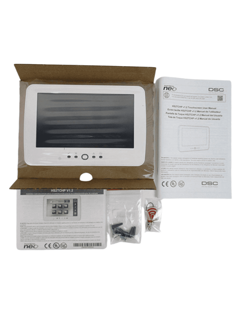 DSC HS2TCHPN - Teclado Cableado de Pantalla Táctil de 7’’ con Lector de Proximidad admite 128 zonas compatible con NEO
