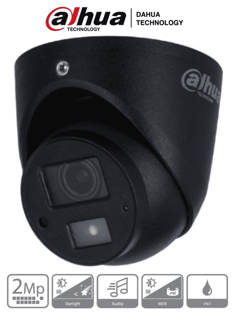 DAHUA HAC-HDW1231G-A - Cámara Mini Domo de 2 Megapixeles/ Super Adapt/ Diseño Compacto/ Lente de 2.8mm/ 102° de Apertura/ Microfono Integrado/ WDR Real de 130 dB/ IR de 20 Mts/ IP67/ — Dahua Technology · SKU DHT0300034
