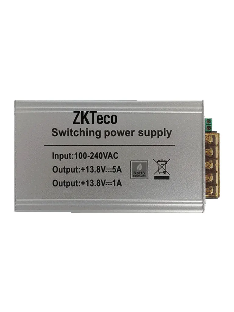 ZKTECO TPM005B - Fuente de Poder para Gabinete ZKTECO GABMET ZKT065003  / 110V de Entrada / 12V de Salida / Compatible con Paneles InBio