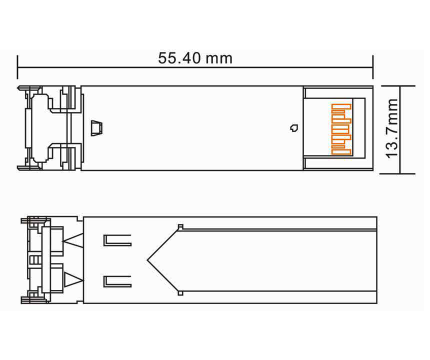 UTEPO SFP125G20KM - Transceptor de fibra óptica SFP monomodo, con conector LC, velocidad de 1250 Mbps y alcance de hasta 20 km de conexión