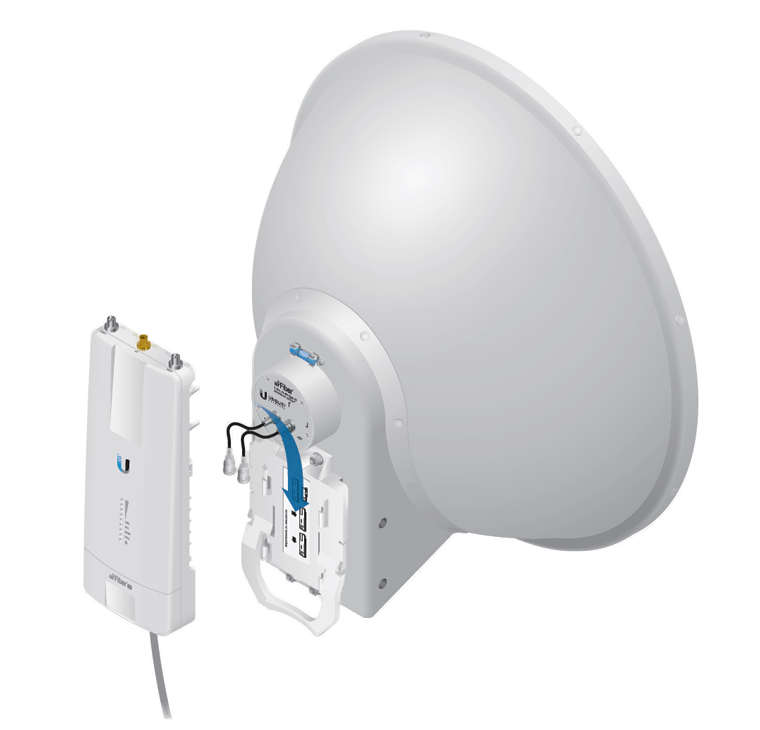 UBIQUITI AF-5G23-S45  - Antena direccional AirFiber X para radio conectorizado de 5.8 GHz con ganancia de 23 dBi, tecnología MIMO y compatible con AF5X y AF5XHD.