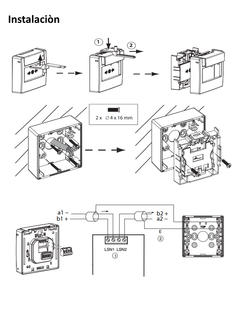 BOSCH F_FMC420RWGSGRD - Pulsador de Accionamiento Unico / Compatible con panel FPA5000 / Cristal