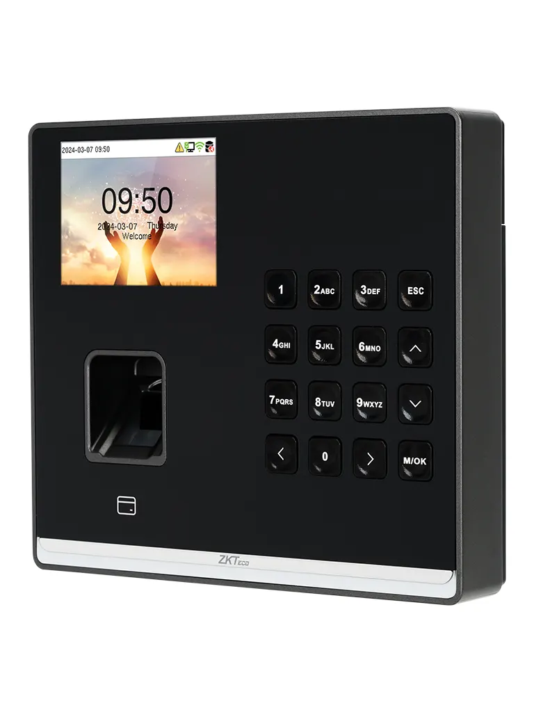 ZKTECO M2LR -  Control de asistencia para 3,000 huellas / 3,000 tarjetas de proximidad de 125kHz / 150,000 eventos / TCP/IP y Wi-Fi