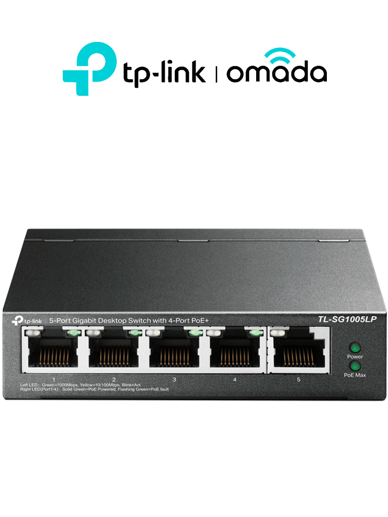 TP-LINK - TL-SG1005LP - Switch de escritorio Gigabit de 5 puertos con 4 puertos PoE+ — TP-Link · SKU TPL3720037
