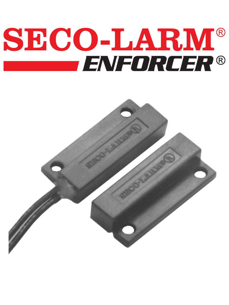 Seco-Larm SM205QBR - Contacto Mini con montaje de tornillo o adhesivo. Gap 3/4 CAFÉ Compatible paneles DSC / RISCO / BOSCH
