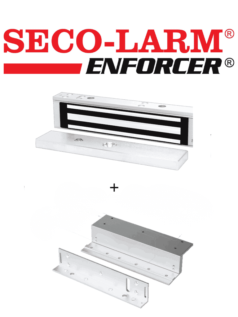 Seco-Larm E941SA600 - Electroiman de 600Lb + Soporte en "Z" y en "L" — SECO-LARM · SKU SEC0850012