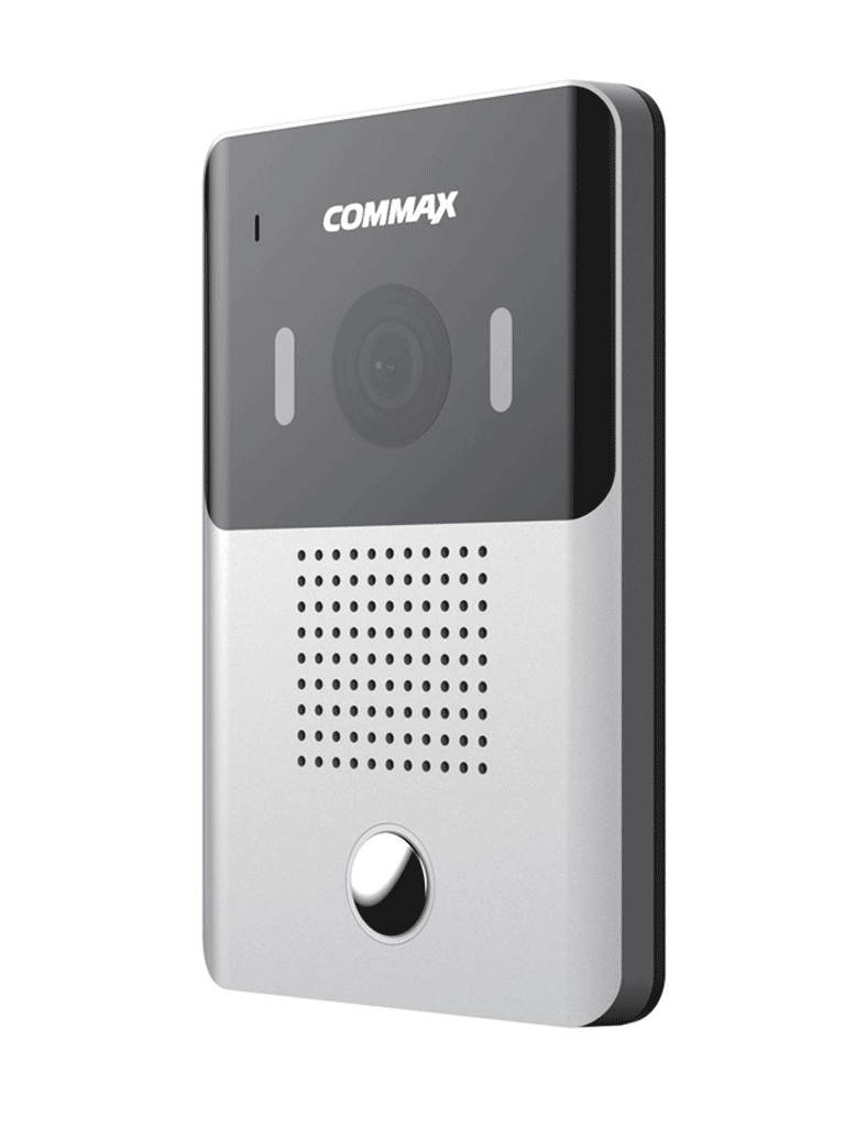 COMMAX DRC4YP - Frente de calle para videoportero, compatible con monitores Commax uso en interior y exterior/ Soporta 2 monitores/ Salida de relay para función de apertura de puerta incluye cubierta metalica