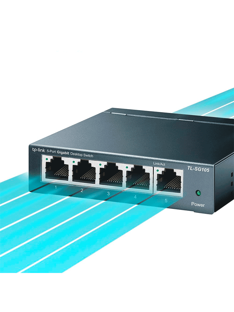 TP-LINK TL-SG105 - Switch Gigabit no administrable de 5 puertos 10/100/1000 Mbps