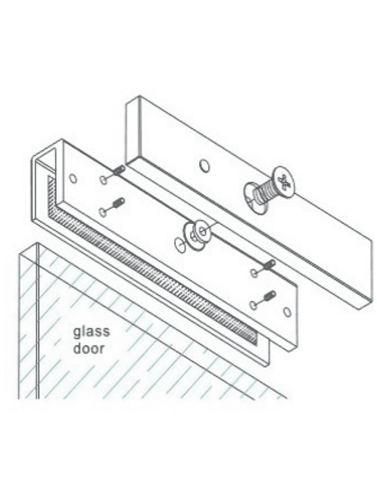 ZKTECO LMB120SU - Paquete de contrachapa magnética de 120 Kg incluye soporte de fijación en U para instalación en puertas de vidrio o cristal templado
