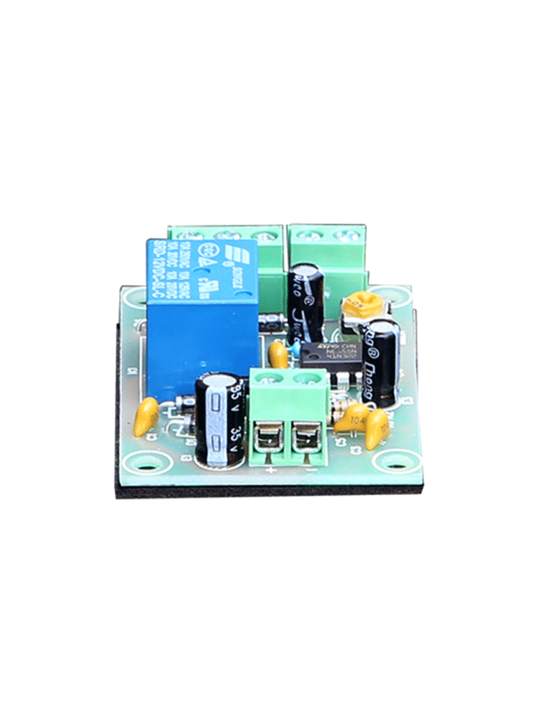 YLI PCB505 - Módulo de Relevador con Retardo de Tiempo ajustable / Salidas  NC y NO / Conexión de botón / Voltaje 12 VDC / 1 a 30 segundos