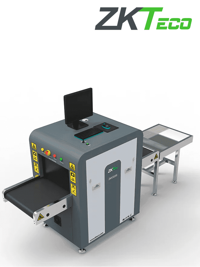 ZKTECO ZKX5030A - Máquina de Rayos X con energía simple, túnel para equipaje de 50 x 30 cm y capacitación en sitio incluida.