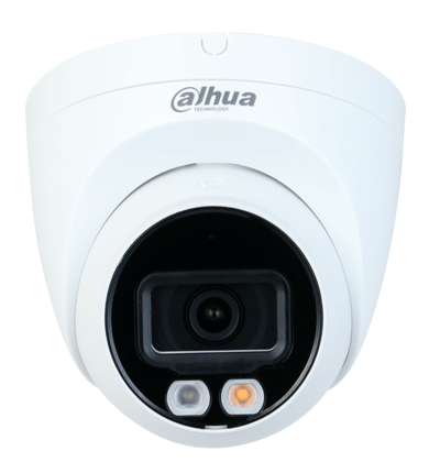 DAHUA IPC-HDW2449T-S-IL - Camara Domo IP de 4 Megapixeles/ Con Iluminador Dual Inteligente+Full Color/ WizSense/ Lente de 2.8mm/ 95 Grados/ Microfono Integrado/30 Mts de IR y Luz Visible/Metálica/Ranura MicroSD/WDR de 120 dB/SMD Plus/PoE/