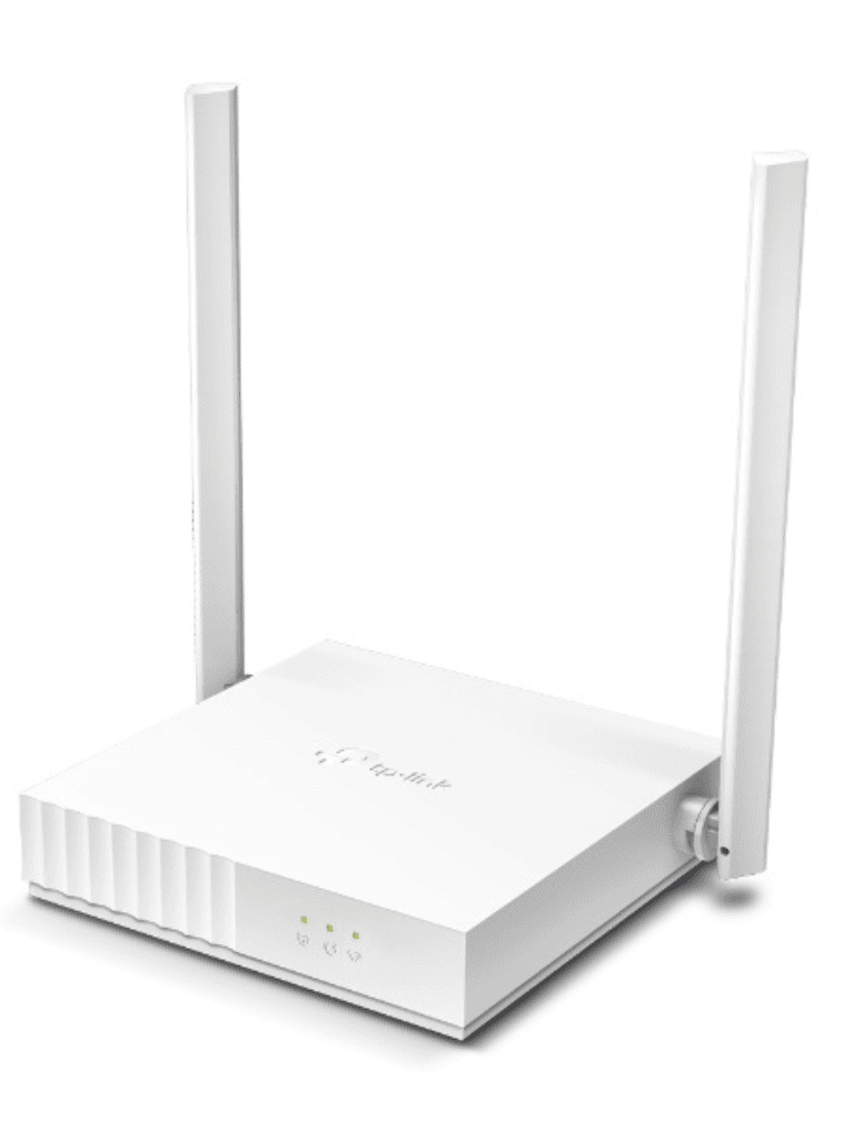 TP-LINK TL-WR820N -  Router inalámbrico WISP de 2.4 GHz de 300 Mbps con 2 antenas externas omnidireccionales de 5 dBi, 2 puertos LAN 10/100 Mbps y 1 puerto WAN 10/100 Mbps.