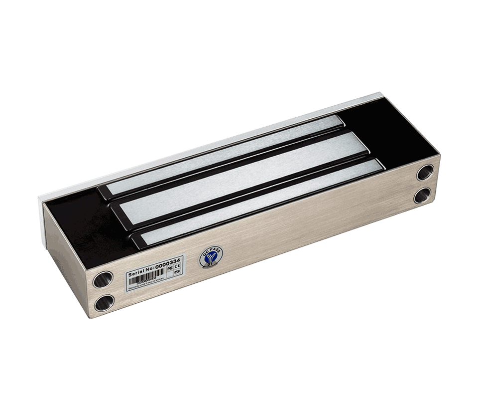 YLI YM500NW - Cerradura Magnética para exterior IP68 / Fuerza de Sujeción 500Kg /1200Lb / Voltaje Dual 12v / 24VDC / Compatible con Soporte MBK500NZLW / Puertas de madera, vidrio, metálica