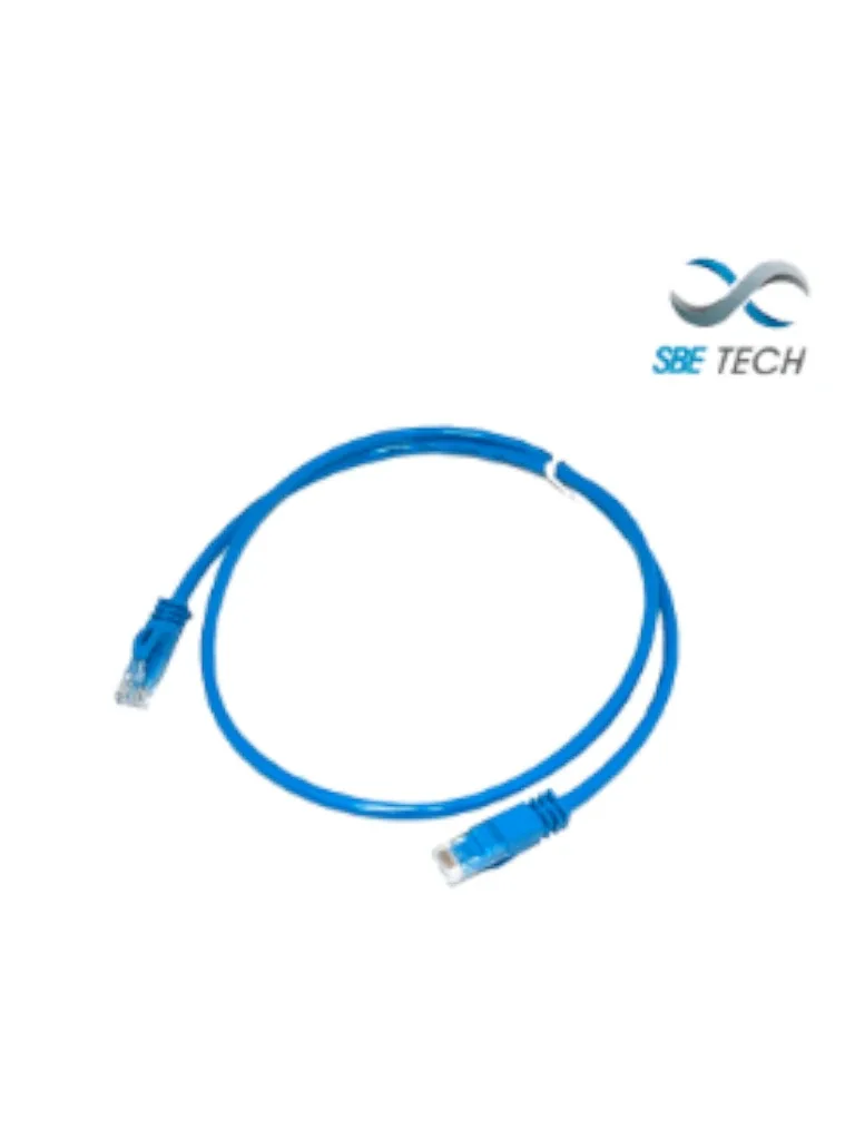 SBE TECH SBE-PCC62.0M-BL28 - Patch Cord cat. 6 diámetro reducido 28 AWG con bota inyectada / color azul / 2 metros · SKU SBT2840004