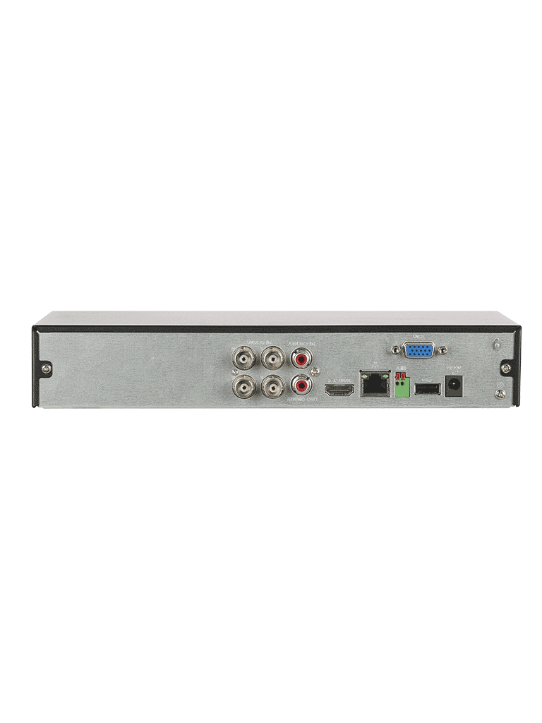 DAHUA DH-XVR5104HS-I3/T -DVR de 5MP Lite con WizSense/HDCVI X PLUS/ Soporta 4 canales+ 2 IP o hasta 6 canales IP/Audio Bidireccional en los 4 Canales/  Reconocimiento facial y protección perimetral en 1 canal/incluye SDM Plus, codificación H.265+