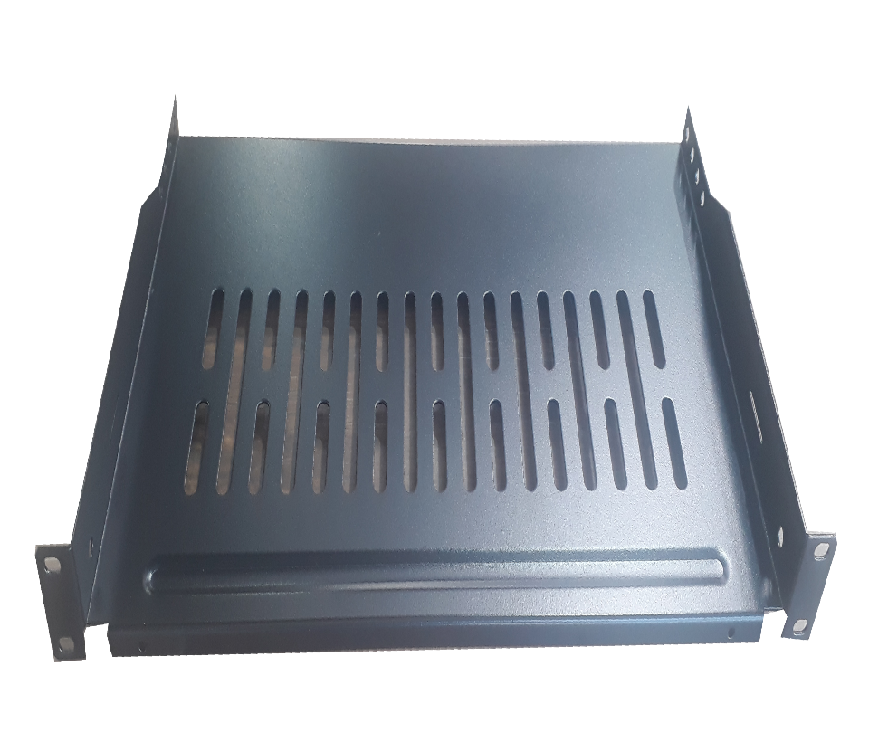 SAXXON 70140101- Charola ventilada para gabinete y rack/ Medidas de 19 pulgadas de ancho x 25.4 cm de profundidad/ 1 UR/ Soporta hasta 10 KG
