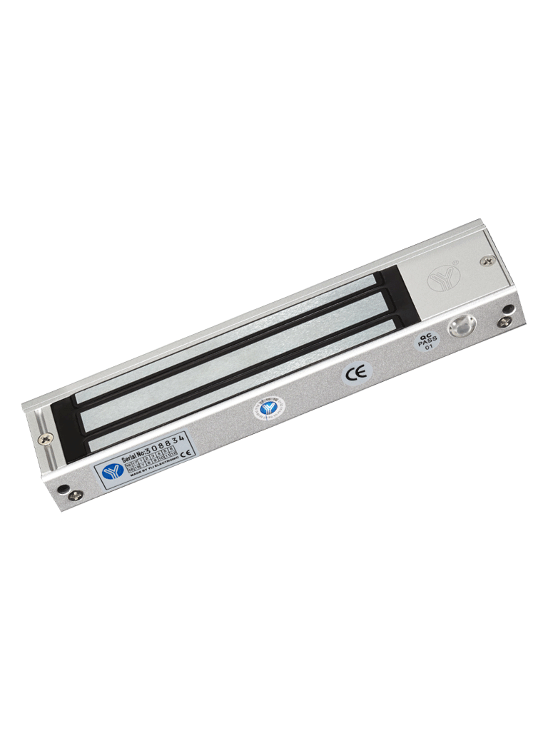 YLI YM180NLED Cerradura Magnética con indicador led para Control de Acceso / Fuerza de Sujeción 180 Kg o 350 LB / Compatible con Soporte MBK180NZL / Para puerta de madera, vidrio o metal
