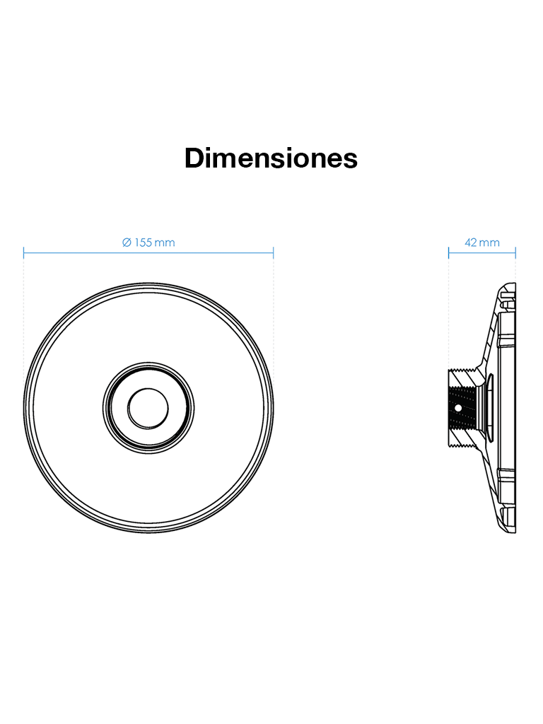 VIVOTEK AM-525_V01 - Base para montaje de cámaras domo exteriores, fabricada en material metálico
