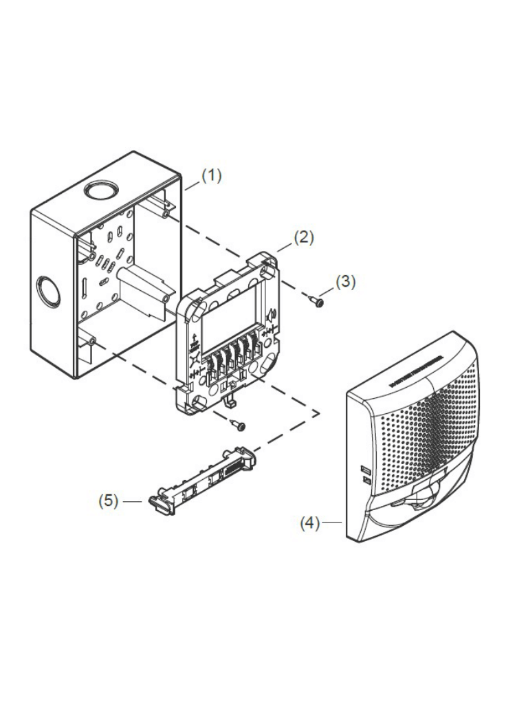 KIDDE EG4SVWF - Altavoz con Estrobo de Pared / Blanco / Logo FIRE