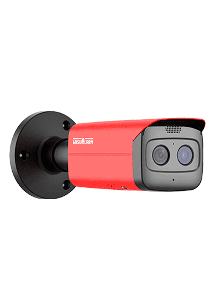 DAHUA WISUALARM HY-FT431LFP-Cámara IP Térmica Detección de Fuego de 4MP/Detector VOx de alta sensibilidad/ Detección Incendio, Alarma de Punto Frio y Caliente/ E&S de Alarma/Ranura de MicroSD, Micrófono,Bocina 70dB/IP67