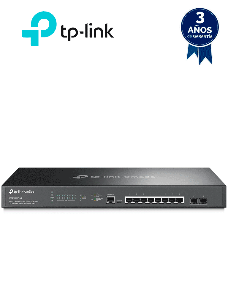 TP-LINK SG3210XHP-M2 - Switch Administrable, 8 Puertos PoE — TP-Link · SKU TPL3720029