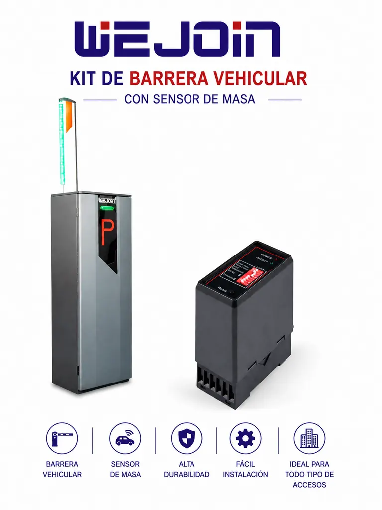WEJOIN WJNSBG101HL34LEDDG102 - Kit de Barrera Vehicular de 4 Metros con Led Modelo WJNSBG101HL34LED con Sensor de Masa Gratis