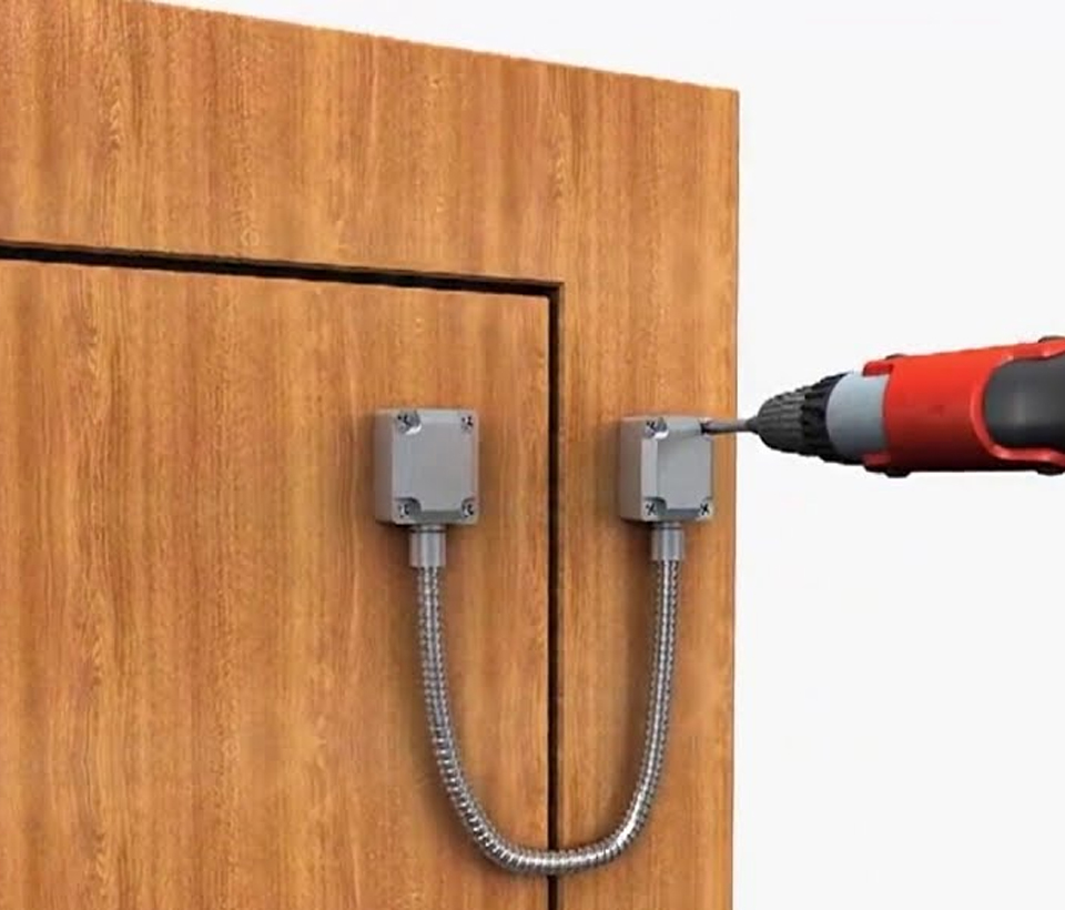 YLI DLK401 - Pasacable para Puertas / Protección de cableado en instalaciones de Cerraduras Magnéticas, Eléctricas y Control de Acceso en General