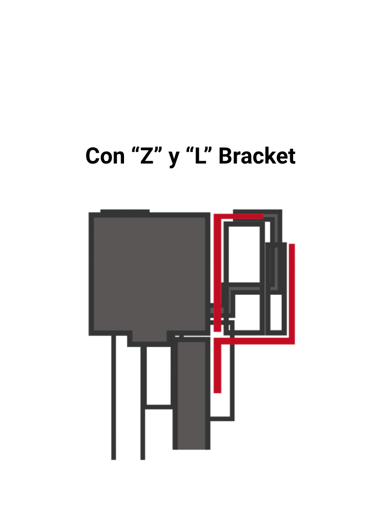 Seco-Larm E941S600/ZQ - Soporte en "Z" y en "L" para cerraduras electromagnéticas de la serie 600 lb/ 280 kg (interior)