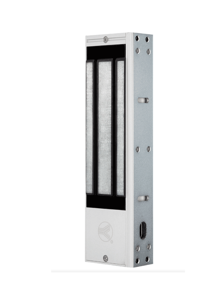 YLI YM750NTLED - Cerradura Magnética 750 kg o 1500 Lb de Fuerza de Sujeción / Indicador Led / Uso Interior / Retardo de tiempo / Voltaje Dual 12v/24 VDC / Compatible con Soporte MBK750ZL