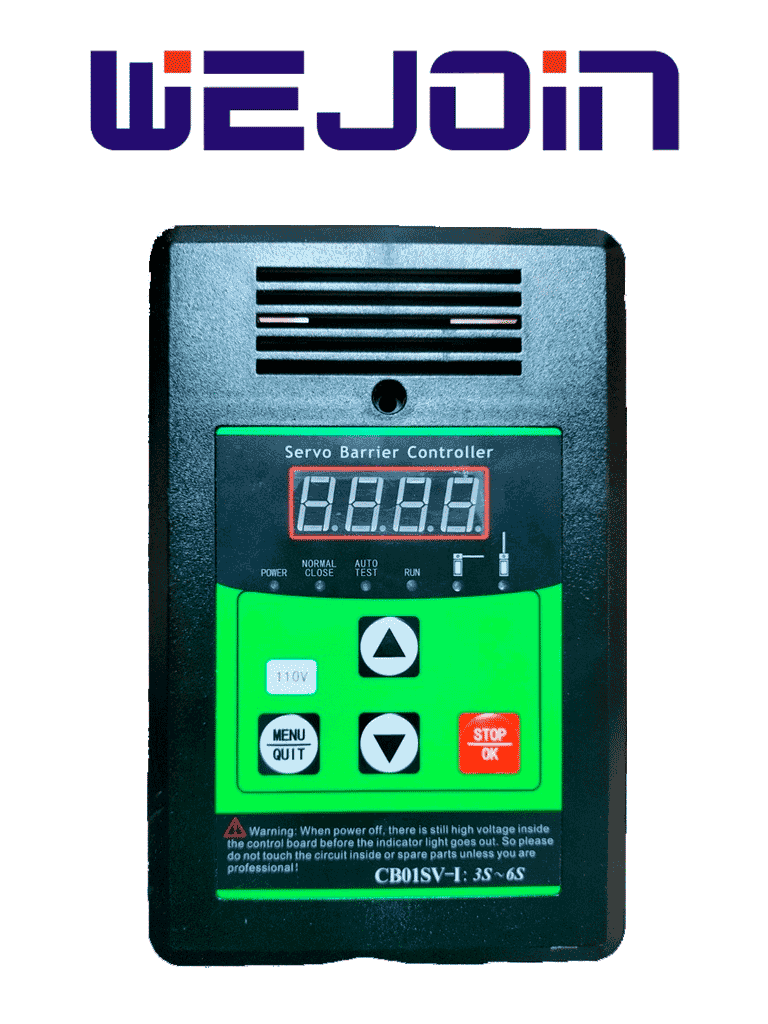 WEJOIN WJBCP05 - Panel de Control para Barrera Vehicular con Servo Motor de 3 a 6 Segundos · SKU WJN0990002