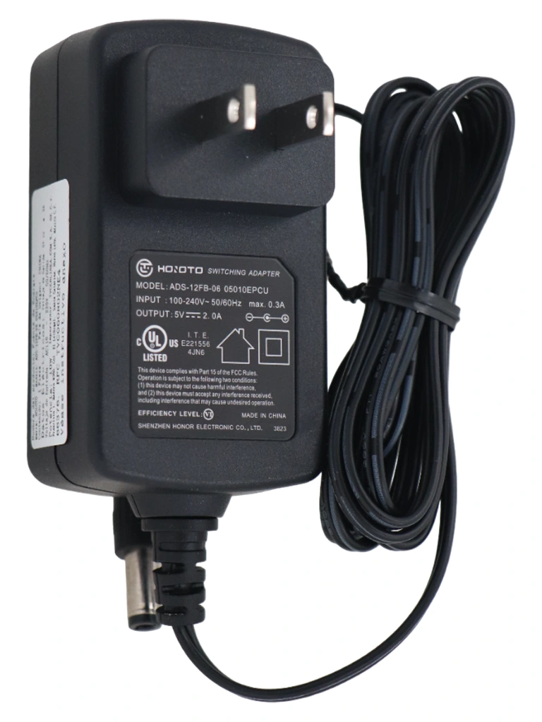ZKTECO 5V2A - Fuente de Energía 5V 2A, Compatible con Switches Serie ESE y Terminales de Control de Asistencia y Acceso Básico: Serie X62X y MB10VL