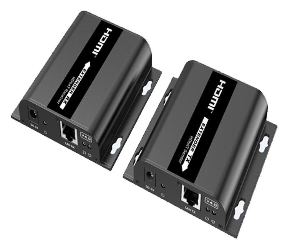 SAXXON LKV38340- Kit extensor HDMI sobre IP/ Resolucion 1080p/ Cat 5e/ 6/ hasta 120 metros/ Hasta 253 receptores/ Delay de 70ms/ HdBIT/ Transmisor de IR/ Plug and play