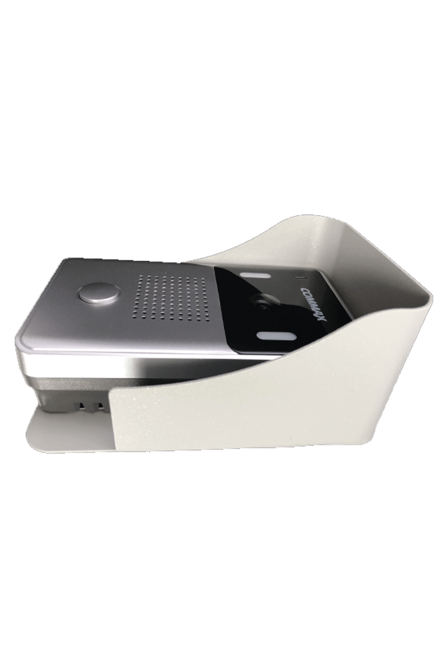 COMMAX DRC4YP - Frente de calle para videoportero, compatible con monitores Commax uso en interior y exterior/ Soporta 2 monitores/ Salida de relay para función de apertura de puerta incluye cubierta metalica