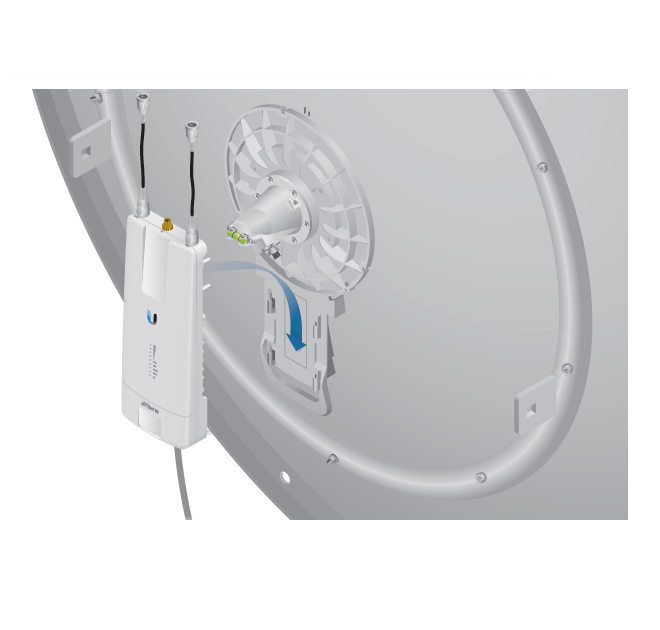 UBIQUITI AF-5G34-S45 - Antena direccional AirFiber X para radio conectorizado de 5GHz con ganancia de 34 dBi, MIMO. Compatible con AF5X y AF5XHD.