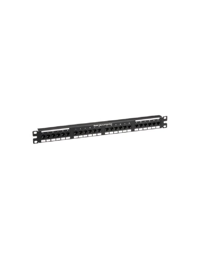 PANDUIT DP24688TGY - Panel de parcheo para conexión tipo punchdown / Cat 6 / 24 puertos / 1 UR / Categoría 6 / Negro