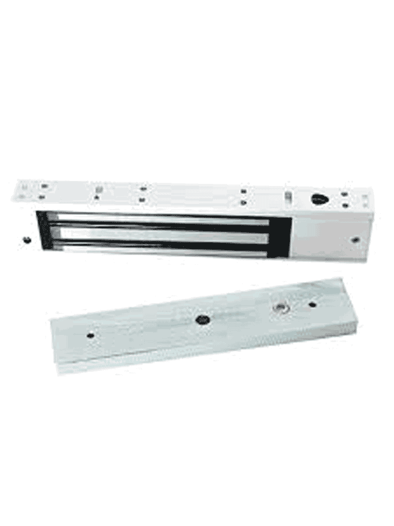 ZKTECO LM200LEDSU - Paquete de contrachapa magnética de 200 Kg a 12 VDC con señal NC que incluye soporte en U para colocación en puertas de vidrio