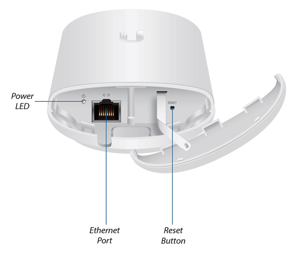 UBIQUITI NANOSTATION AC LOCO5AC- Radio con Antena Integrada AirMax AC 5.8GHz para uso en exteriores, con tecnología MIMO. Cuenta con una antena panel de 13dBi y una potencia de transmisión de 25dBm. No incluye adaptador PoE.