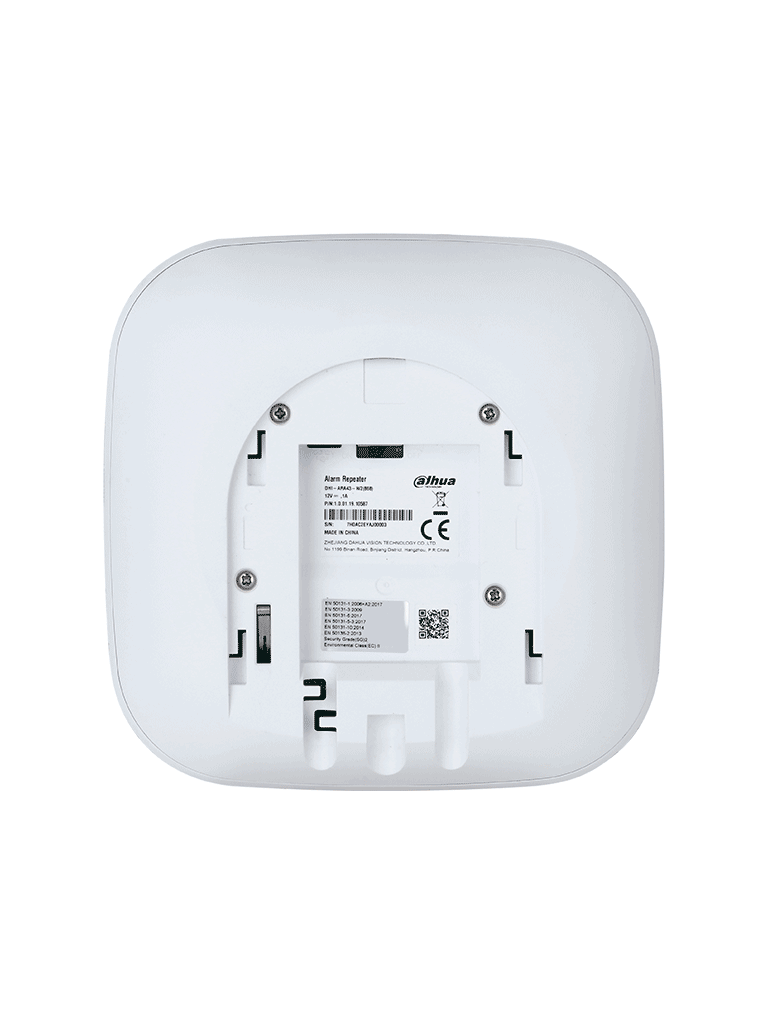 DAHUA DHI-ARA43-W2 - Repetidor inalámbrico de alarma, Puede conectar hasta 32 dispositivos inalámbricos, LED indicador de estado, App DMSS, Frecuencia 433 MHz, Tecnología: AirShield