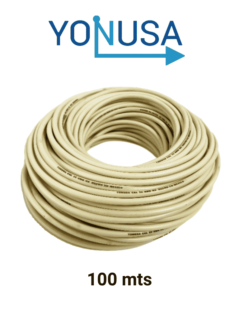 YONUSA CDA100 - Cable bujía o doble aislado recomendado para cercos eléctricos YONUSA/ Bobina de 100 metros/ Calibre 22 AWG multifilar/ Hasta 12,000V