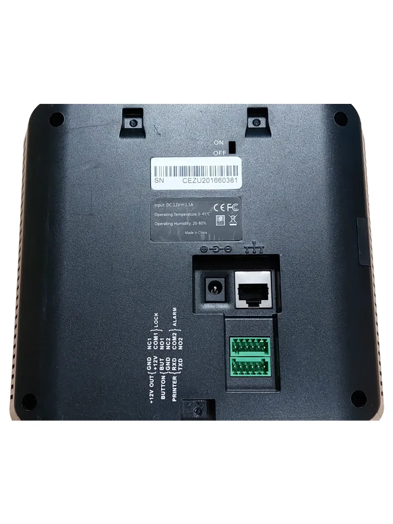ZKTECO MB360ID - Control de Asistencia y Acceso Básico con Autenticación Facial (1500 Rostros), Huella Digital BioID (2000), Tarjeta ID 125 kHz (2000), Registro de 100,000 Eventos y Conectividad TCP/IP
