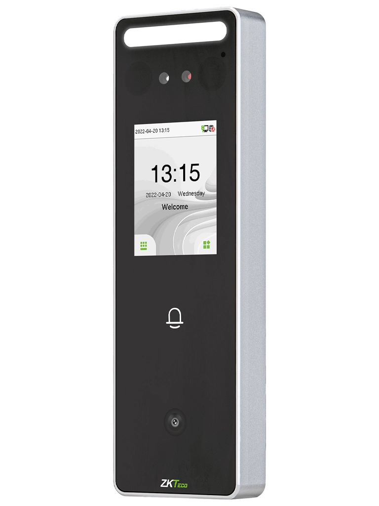ZKTECO SpeedFaceV3LQR - Control de Acceso y Asistencia Visible Light con Autenticación Facial (500 Rostros), Lectura de QR (3000 Códigos), Registro de 200,000 Eventos, IP65 y Conectividad TCP/IP