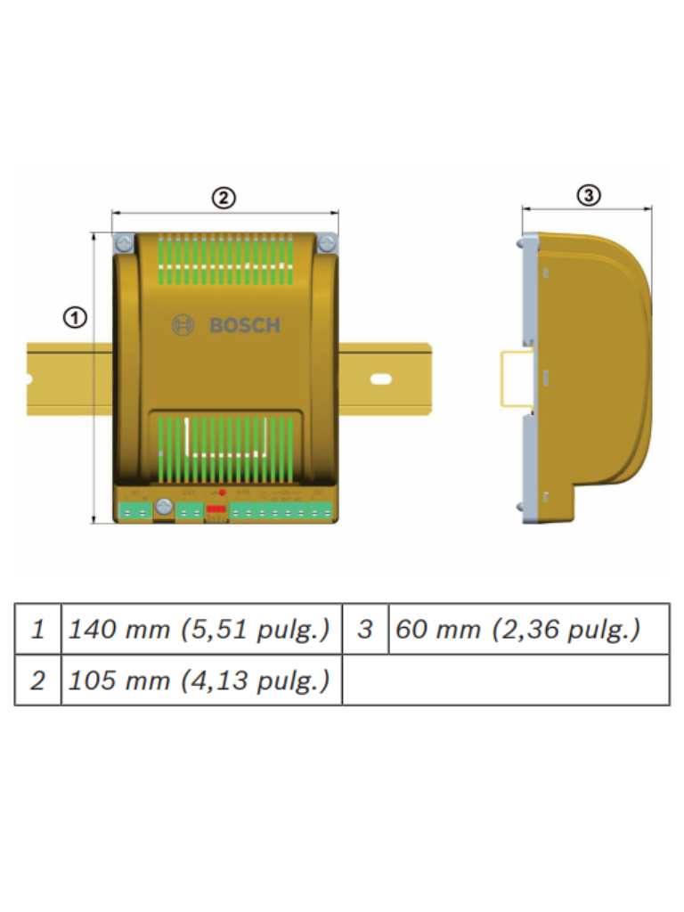 BOSCH A_APSPSU60 - Fuente de energia 12V o 24V / Puerto para bateria integrado / Compatible con controlador AMC2