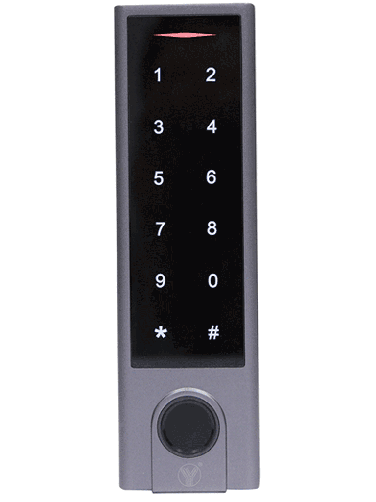 YLI YK1068A - Control de Acceso con Teclado Touch / Huella / Tarjetas ID 125 Khz / Exterior / Entrada Wiegand para Lector Esclavo