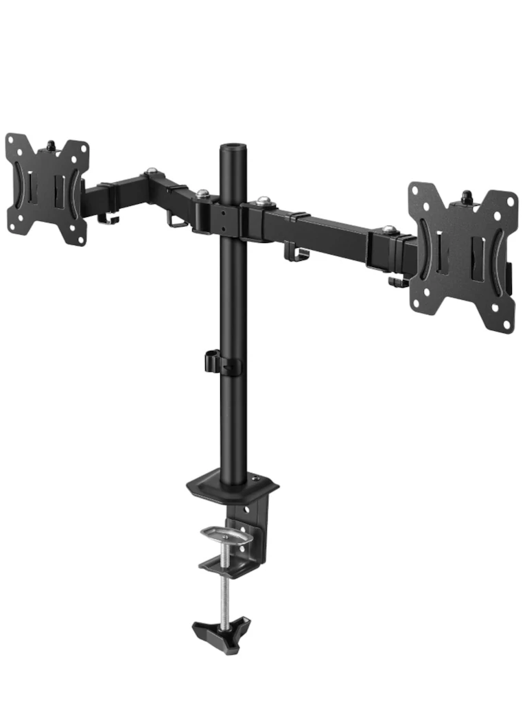 TCE LMG15NB - Soporte de Escritorio para 2 Monitores de 14 a 32" , Carga Máxima 9Kg por brazo , VESA 75x75mm / 100x100mm , Ajuste Inclinación y Rotación