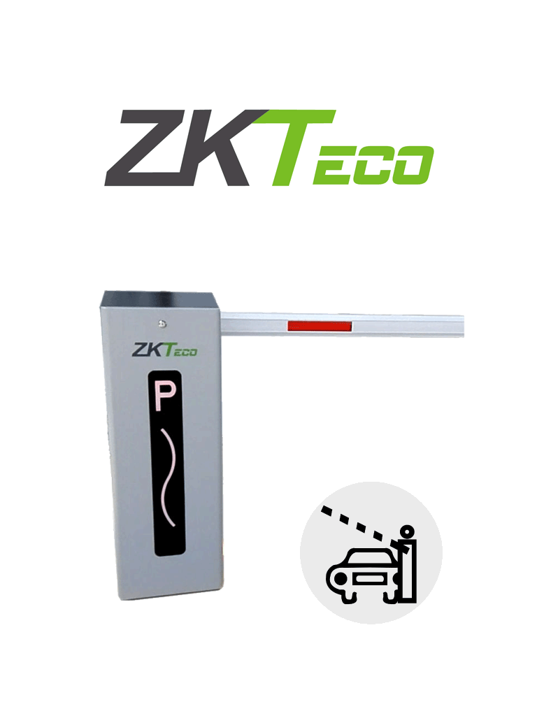 ZKTECO CMP200L - Barrera Vehicular Izquierda / Brazo Telescópico de 2.6 hasta 4.5 metros / 3 Seg. / Dirección Ajustable (a Derecha) / Gabinete con Luz Led Indicador de estado / Sistema Inteligente anti-impacto/ Incluye 2 controles remotos